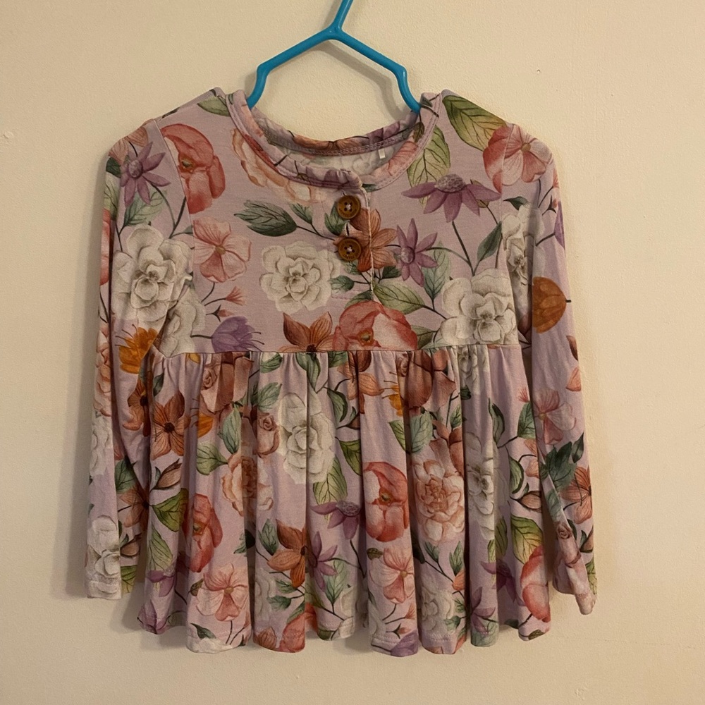 Posh Peanut Long Sleeve Top with Buttons
